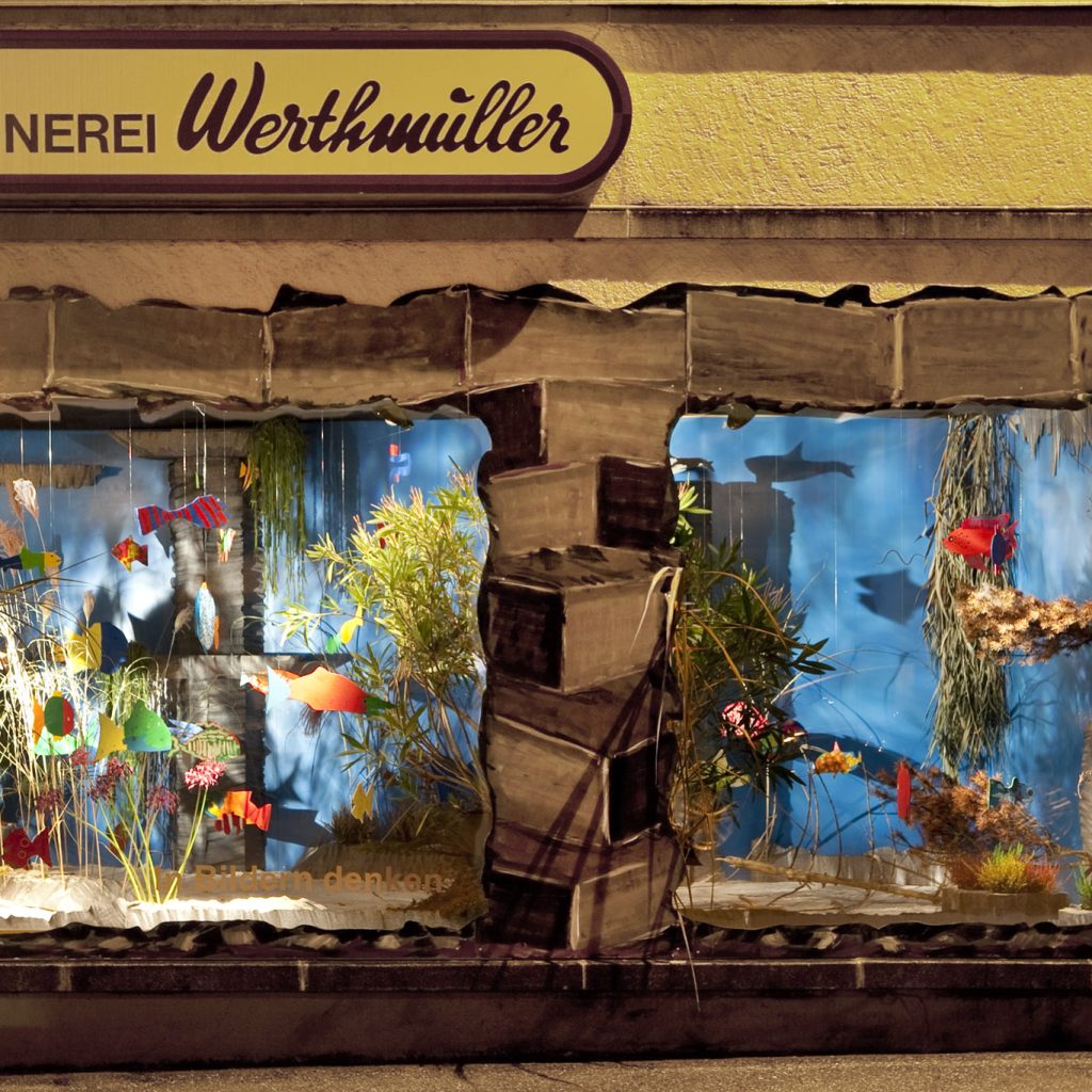 Schaufenster wird Aquarium