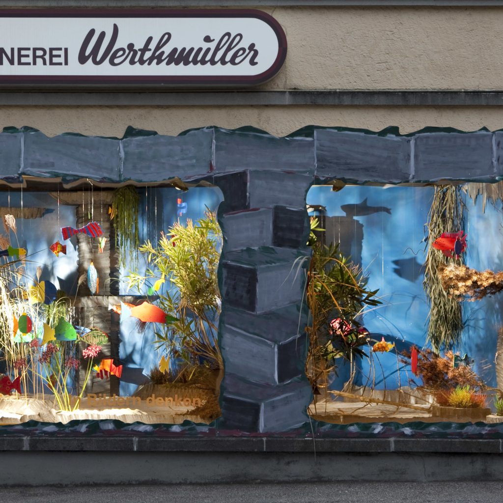 Schaufenster wird Aquarium